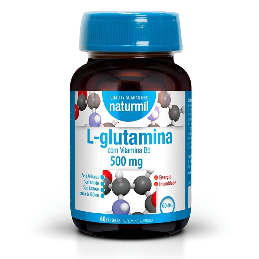 Naturmil L-Glutamina com Vitamina B6 - Aminoácido indispensável para a saúde