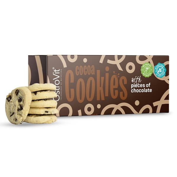 OstroVit® Cocoa Cookies with Pieces of Chocolate - Biscoitos de cacau com pedaço