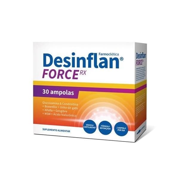 Desinflan® Force RX - Glucosamina & Condroitina + Boswellia + Unha-de-gato + MSM