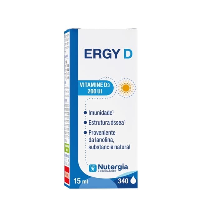 Nutergia ERGY D - Vitamina D3 200 UI
ERGY D é uma solução oleosa rica em vita