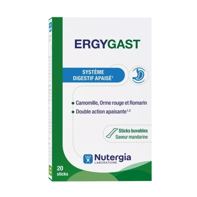 Nutergia ERGYGAST - Acalma o sistema digestivo
ERGYGAST é um stick bebível à