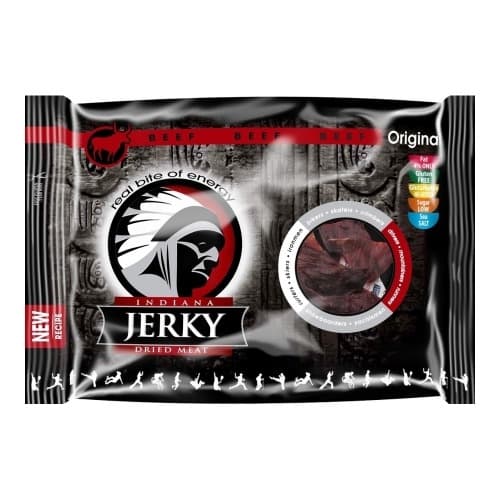 Beef Jerky 100 g - Fatias de carne seca... Uma verdadeira dose de energia!

Re