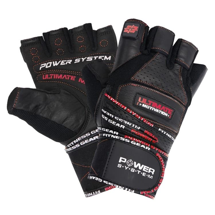 Power System® Luvas Ultimate Motivation Red - Luvas de pulso 

As luvas de tre