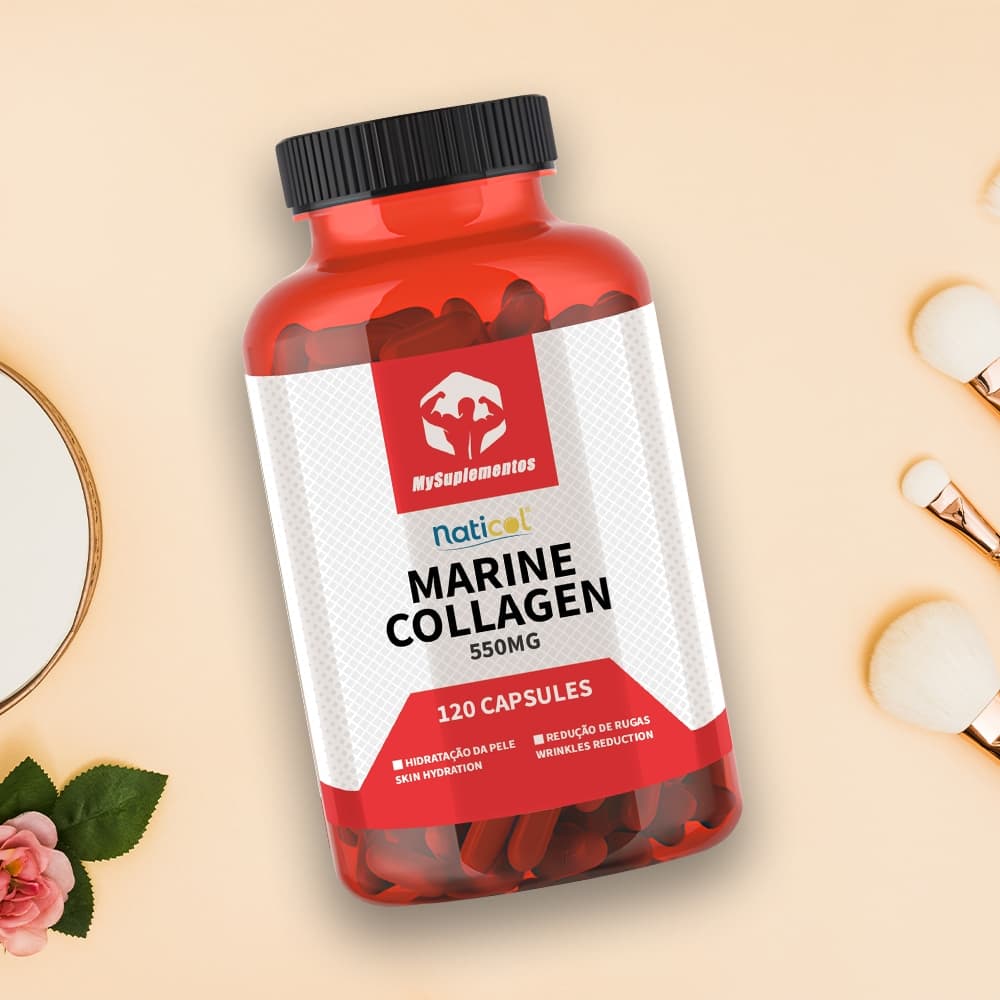 Marine Collagen 550mg - Colagénio de peixe combinado com ácido hialurónico e vit 2