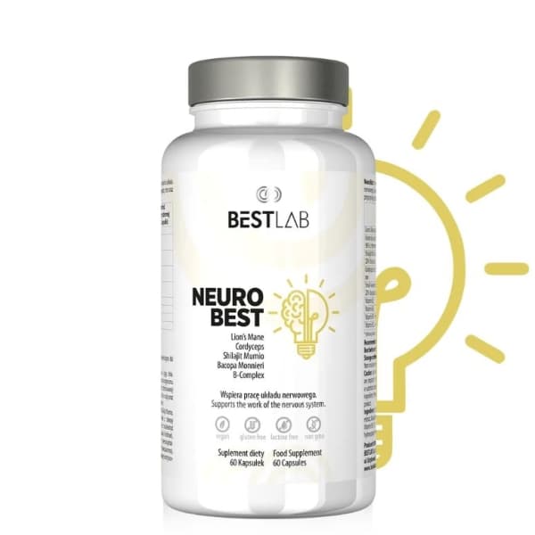 BestLab NeuroBest - Juba de Leão, Cordyceps, Shilajit Mumio, Bacopa Monnieri e C