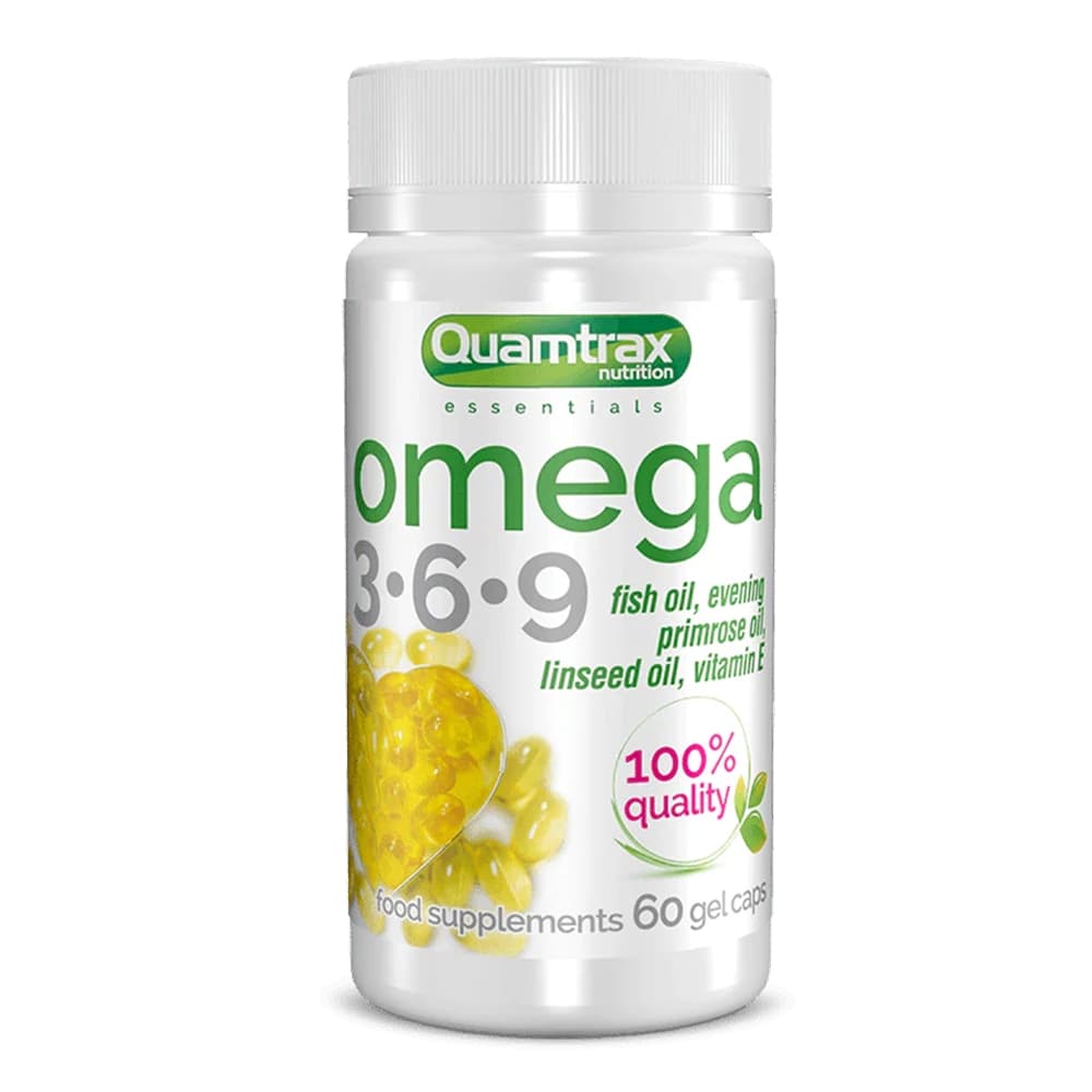 Omega 3-6-9 Quamtrax - Apoia a manutenção adequada do sistema cardiovascular e d