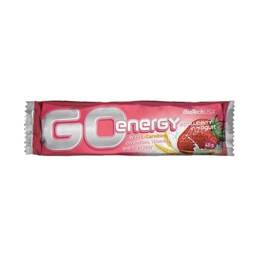 Go Energy bar 40g - Barra Energética com L-Carnitina, Crómio, Vitaminas e Gelati