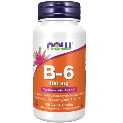 Vitamin B-6 100mg Now Foods® - Saúde Cardiovascular
A Vitamina B-6 é um cofa