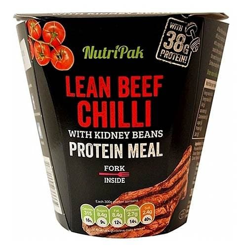 NutriPak Lean Beef Chilli with kidney beans Protein Meal – Refeições proteicas p