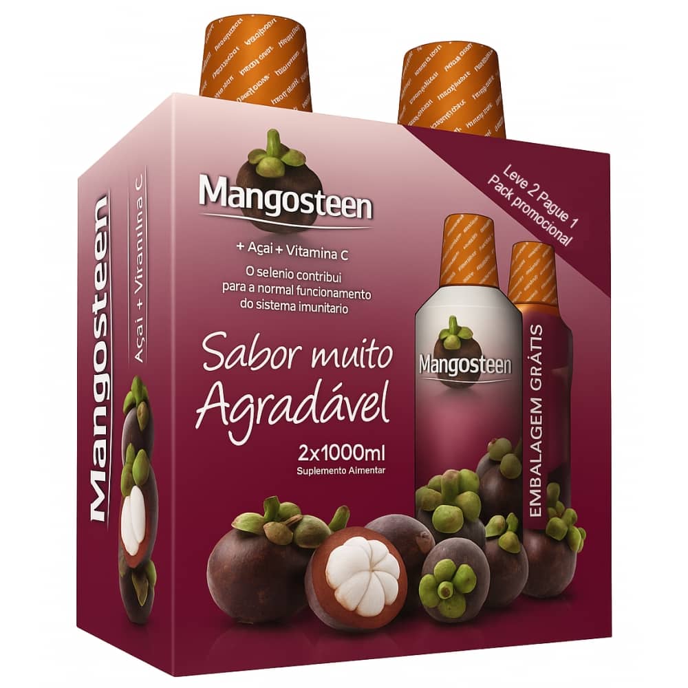 Fharmonat Mangosteen + Açai + Vitamina C - Super antioxidante e imunitário
O