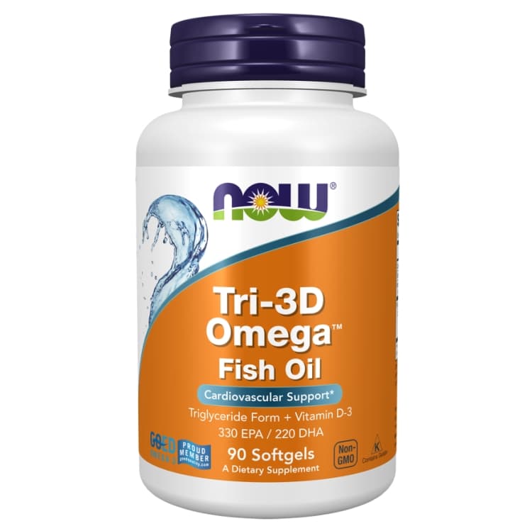 NOW® Foods Tri-3D Omega Fish Oil - Suporte cardiovascular
Este concentrado de