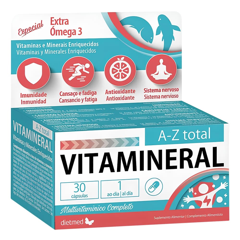 Dietmed Vitamineral A-Z Total - Rico em vitaminas e minerais
Vitamineral é um